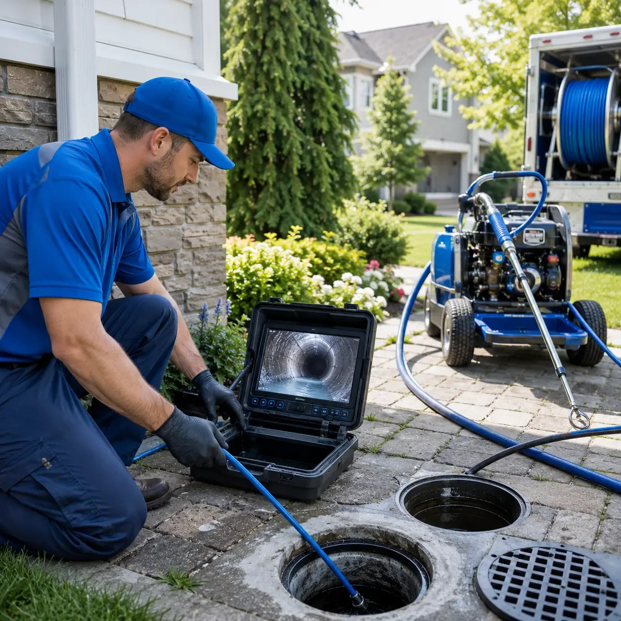 Outdoor drain cleaning professionals serving Columbus, TX
